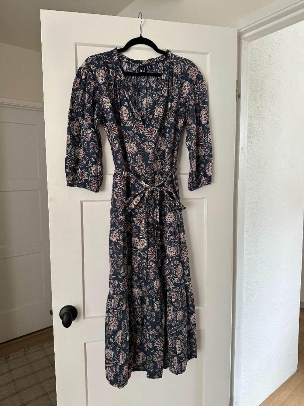 GAP Floral Maxi Dress Tie-Waist
